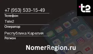 Кто звонил с 9535331549 - регион и оператор